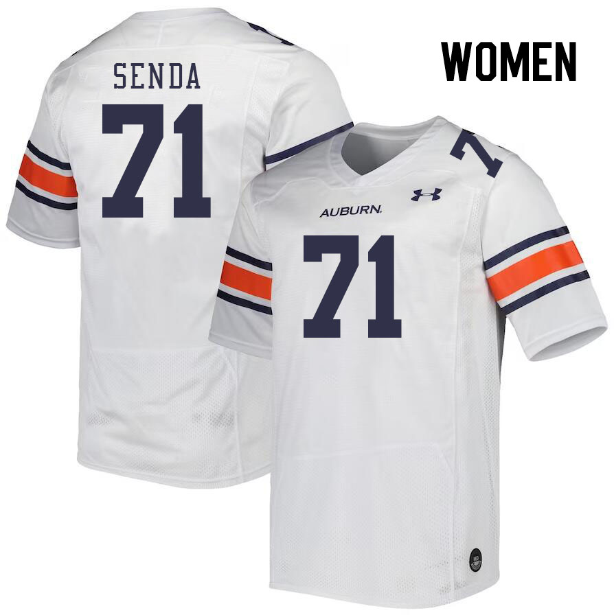 Women #71 Dylan Senda Auburn Tigers College Football Jerseys Stitched Sale-White